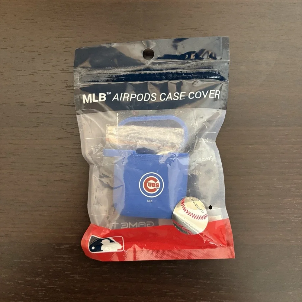 Chicago Cubs MLB AirPods Case Cover Blue Baseball (1st & 2nd Gen)